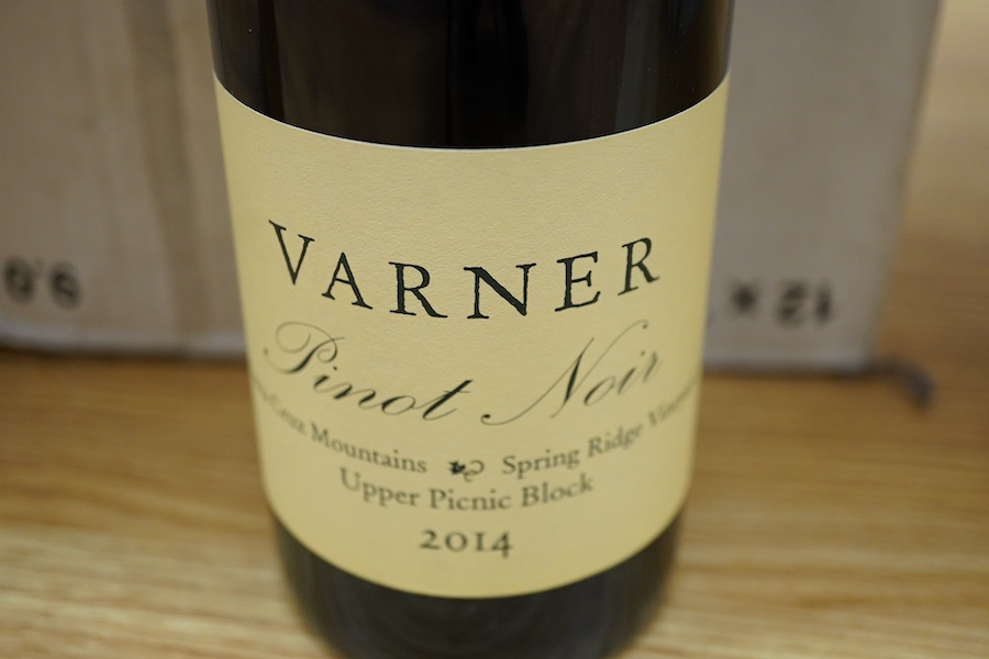 Varner pinot noir, 2014, twelve bottles